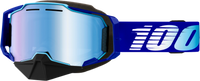 Armega Snowmobile Goggle Blue W/ Blue Mirror Lens