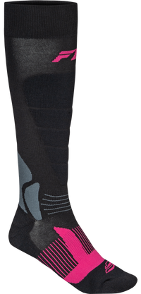 Snow Heavyweight Wool Sock Black/Pink Lg/Xl