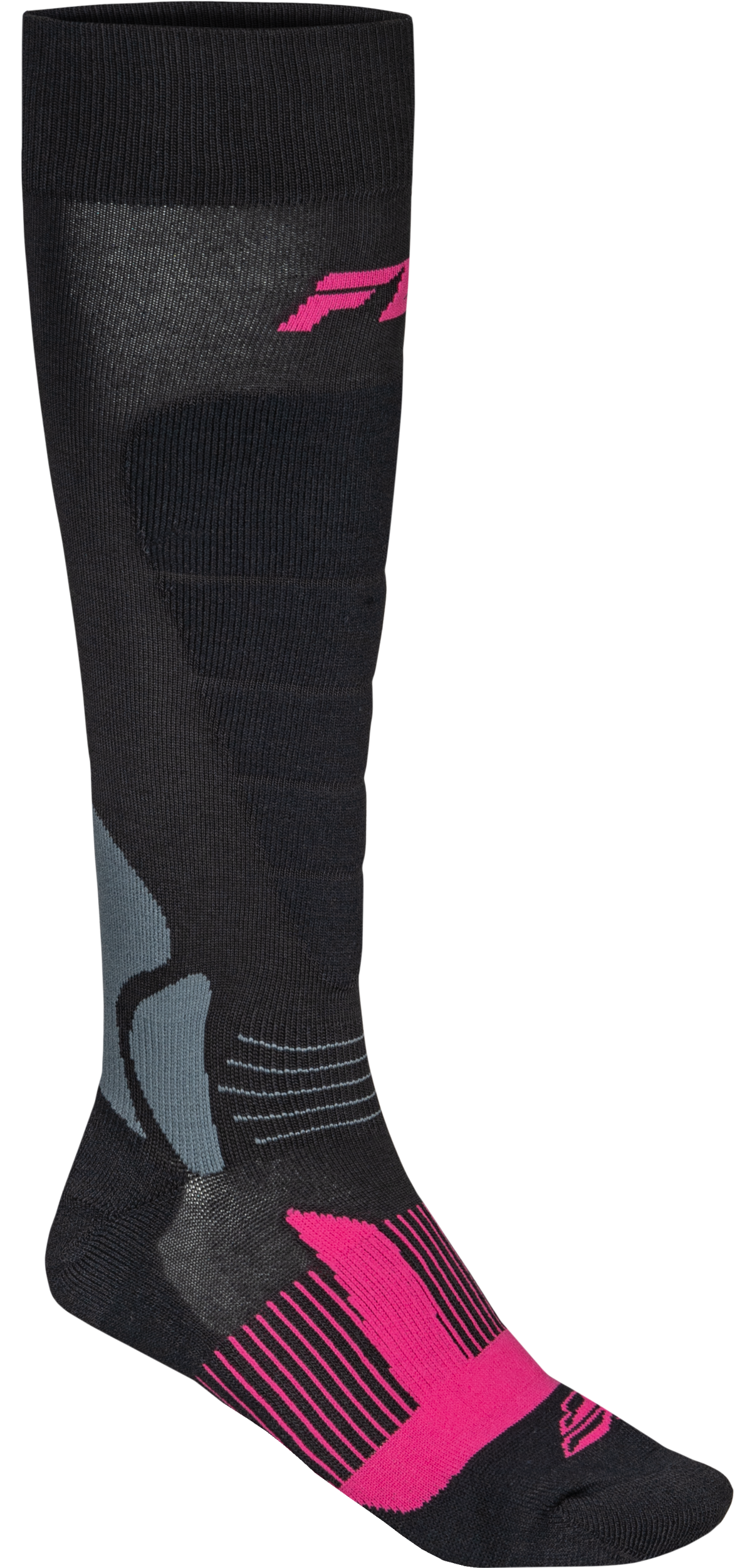 Snow Heavyweight Wool Sock Black/Pink Lg/Xl