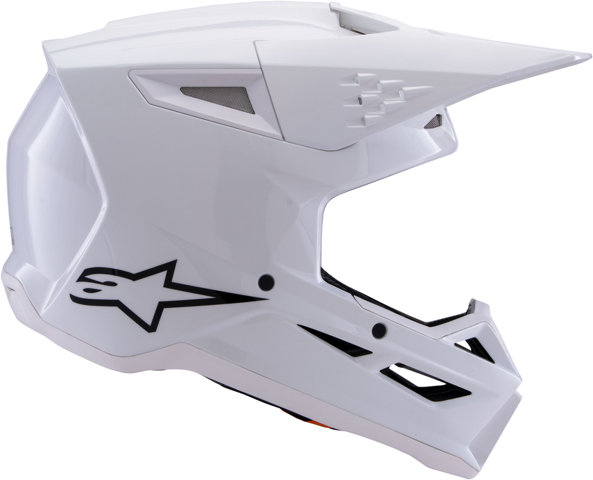 Sm3 Solid Helmet White Glossy Xs