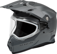 Trekker Cw Solid Helmet Dual Shld Grey Md
