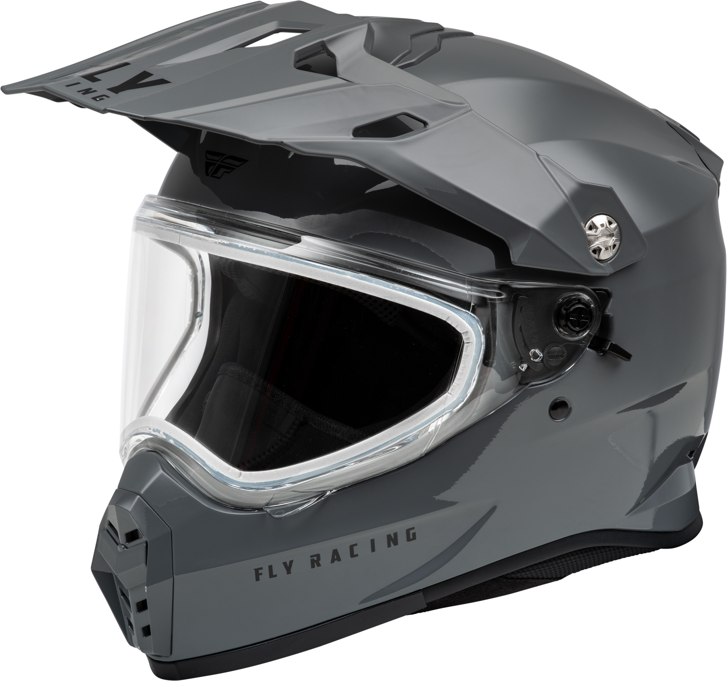 Trekker Cw Solid Helmet Dual Shld Grey Xl