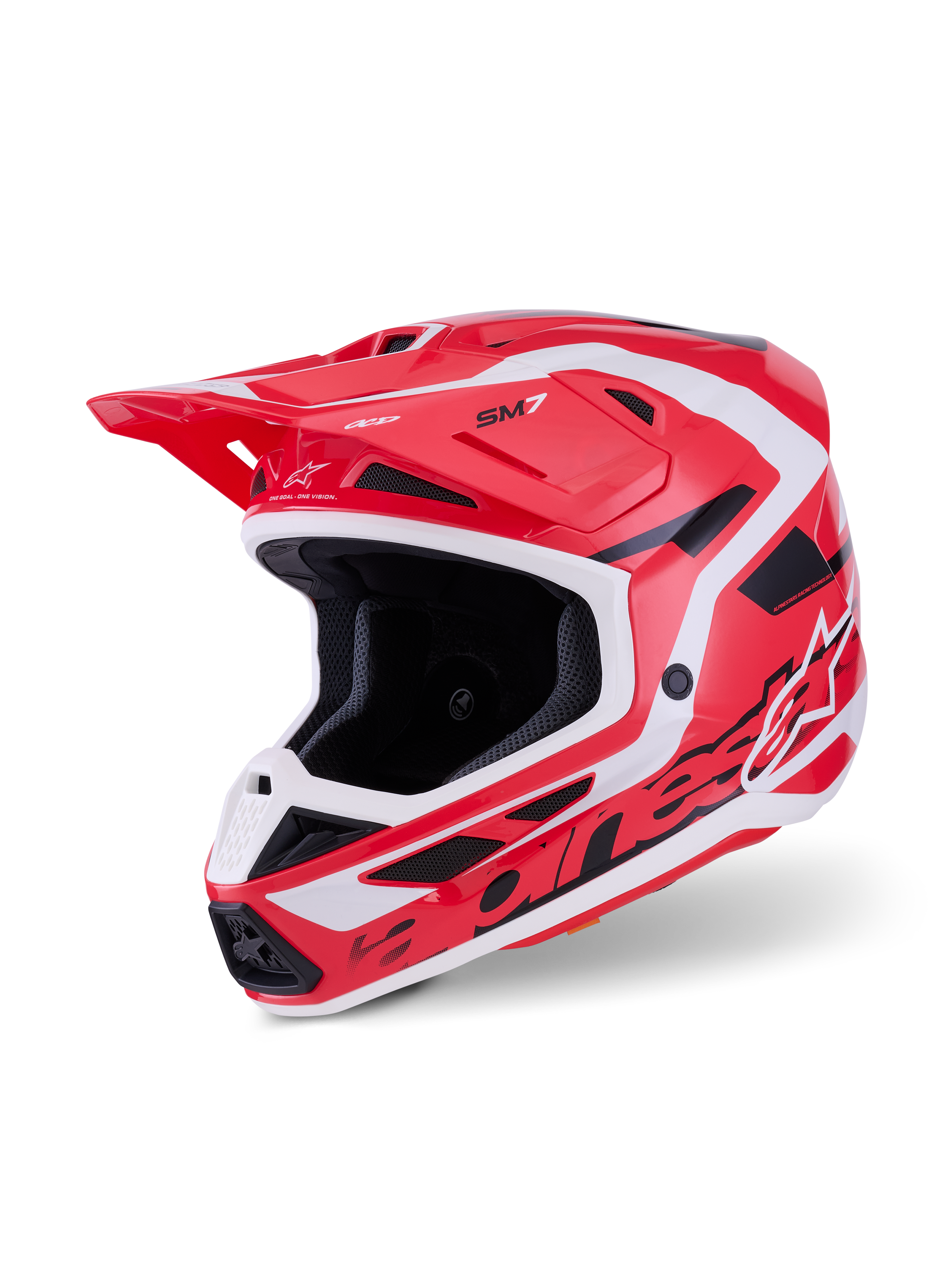 Sm7 Deed Helmet Red/Blk/Wht Glossy Sm