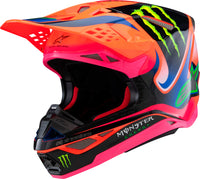 S M10 Deegan Helmet Orng Flo/Prpl/Pnk Fluo Lg
