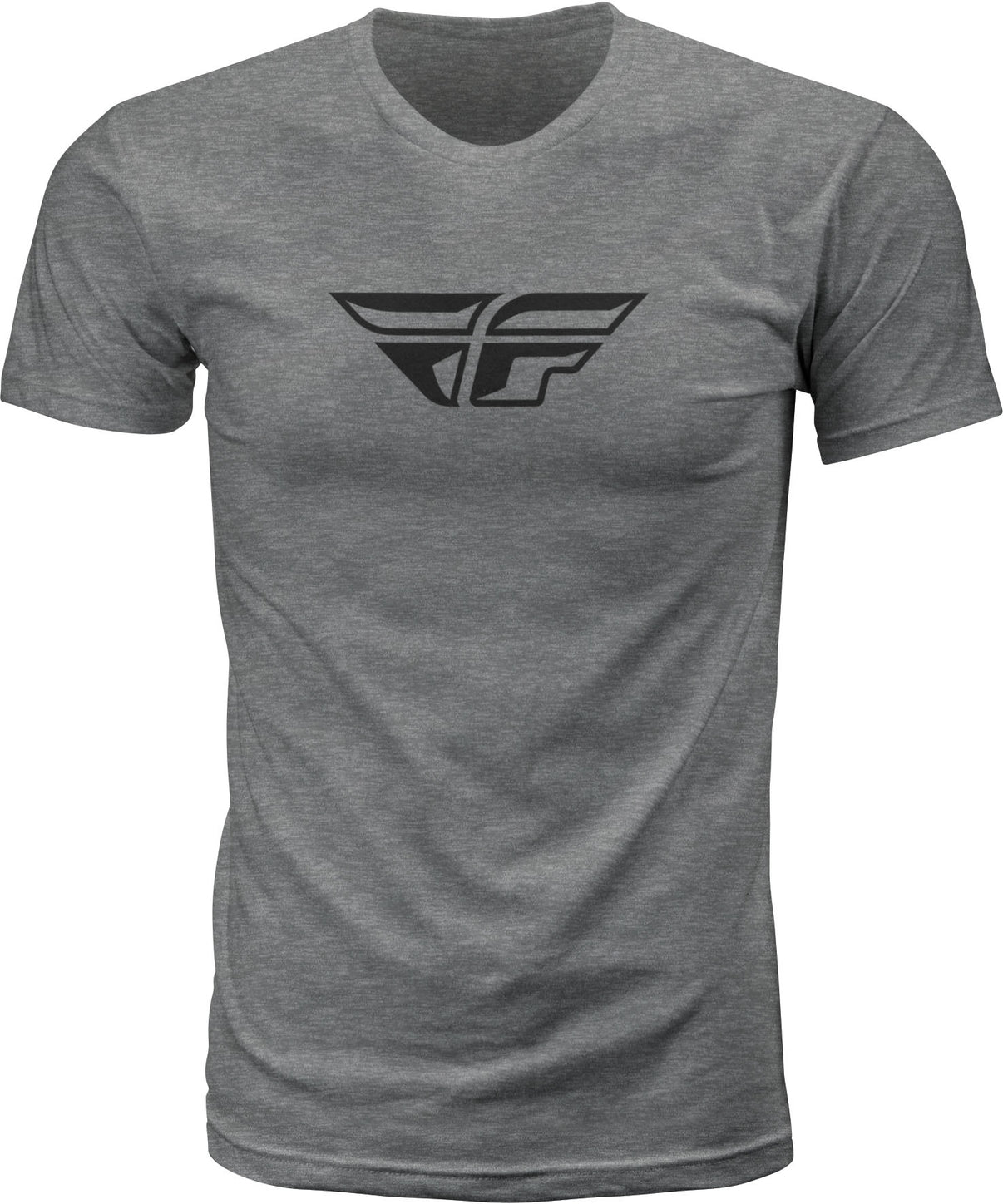 Fly F Wing Tee Dark Grey Heather Sm