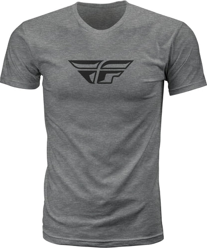 Fly F Wing Tee Dark Grey Heather Sm