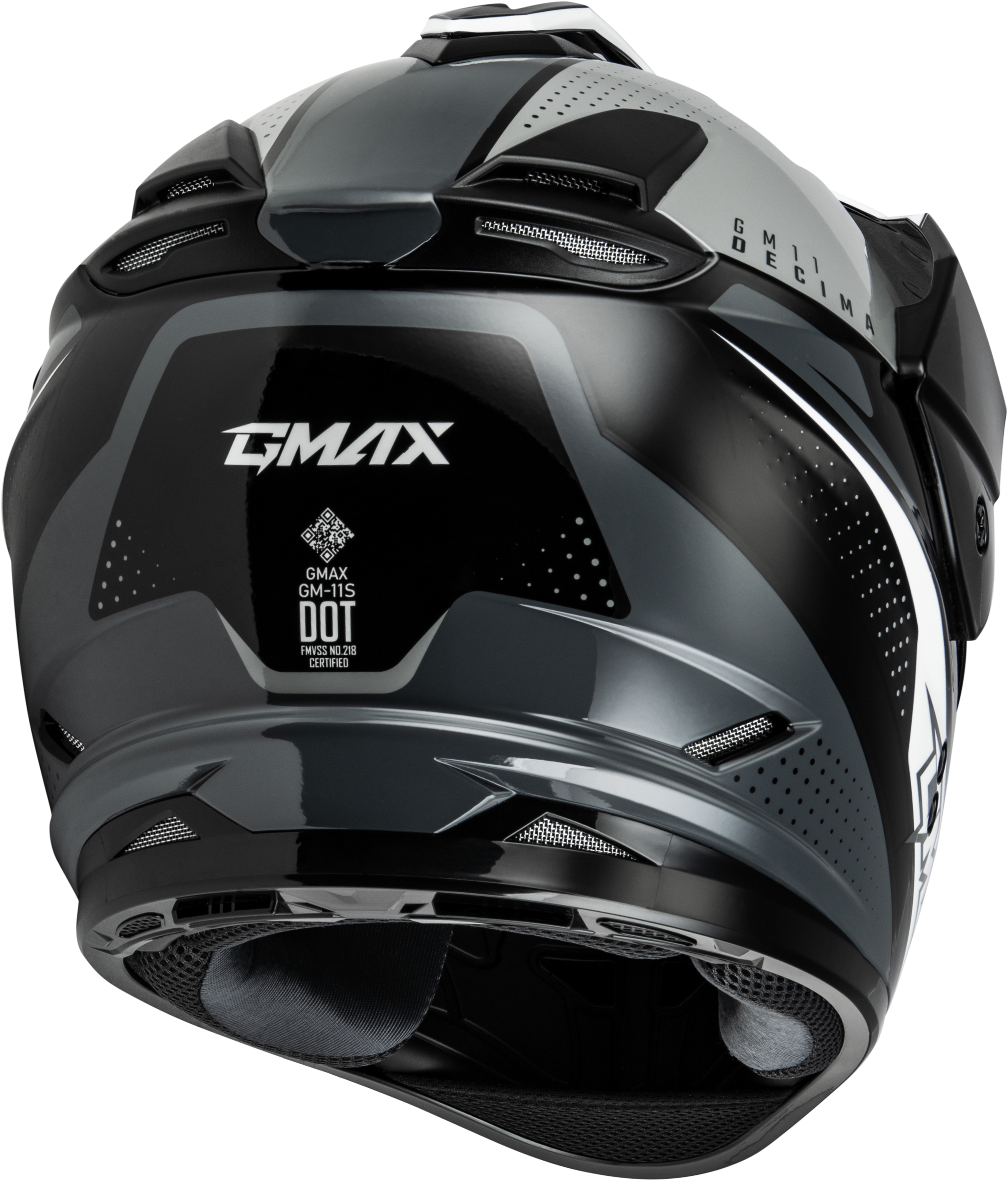Gm 11 Decima Helmet Black/Grey/White Md