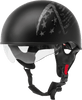 Hh 65 Half Helmet Bravery Matte Black/Grey Md