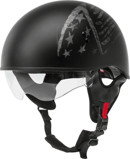 Hh 65 Half Helmet Bravery Matte Black/Grey Md
