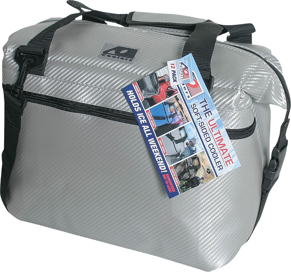 Carbon Cooler 12/Pk Silver 14"X7"X12"