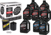 V Twin Syn Oil Change Kit M8 Black Filer