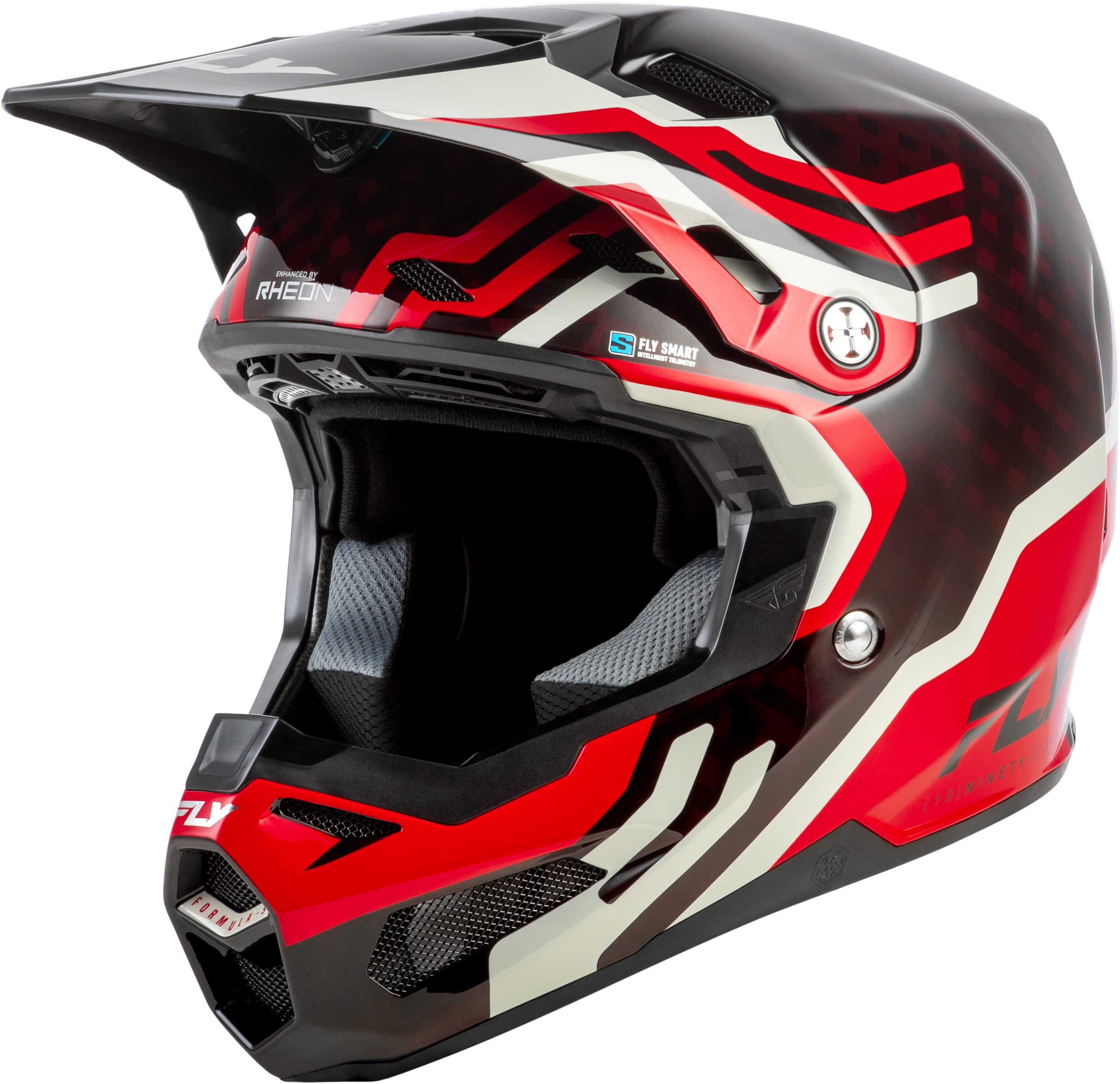 Formula S Carbon Byte Helmet Red Carbon/Red/Grey Xl