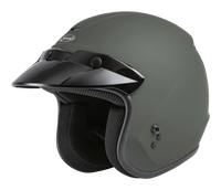 Of 2 Open Face Helmet Matte Green Xs