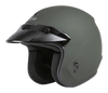 Of 2 Open Face Helmet Matte Green Xl
