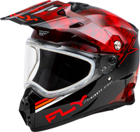 Trekker Cw Conceal Helmet Dual Shld Red/Black Lg