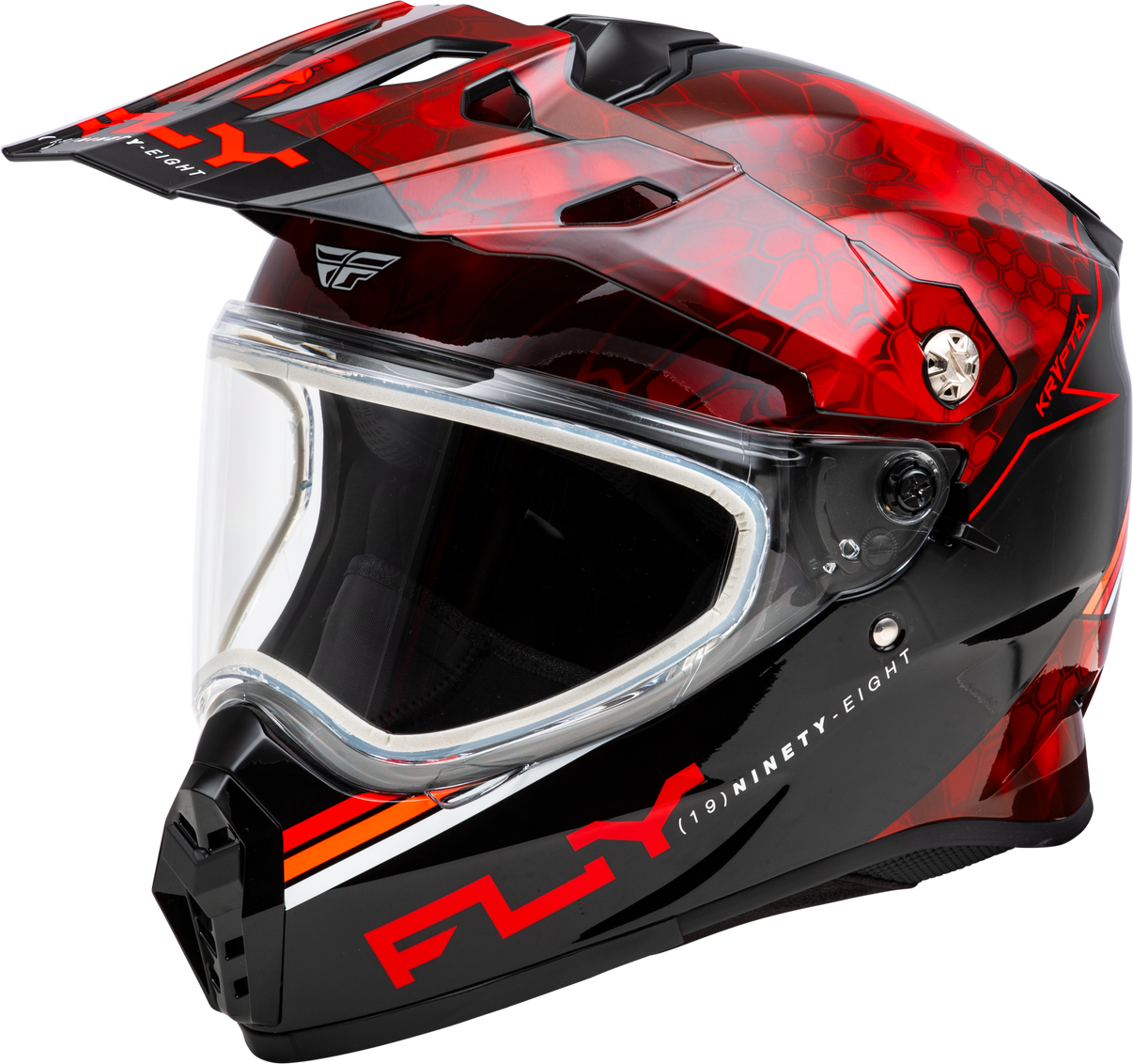Trekker Cw Conceal Helmet Dual Shld Red/Black 2x