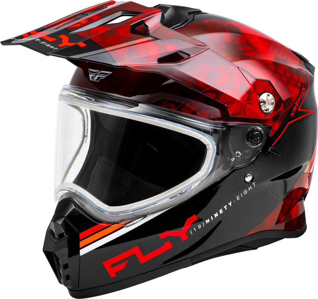 Trekker Cw Conceal Helmet Dual Shld Red/Black Md