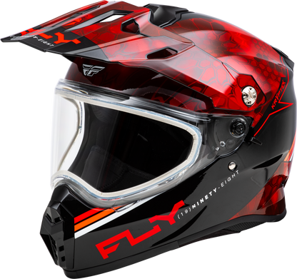 Trekker Cw Conceal Helmet Dual Shld Red/Black Md