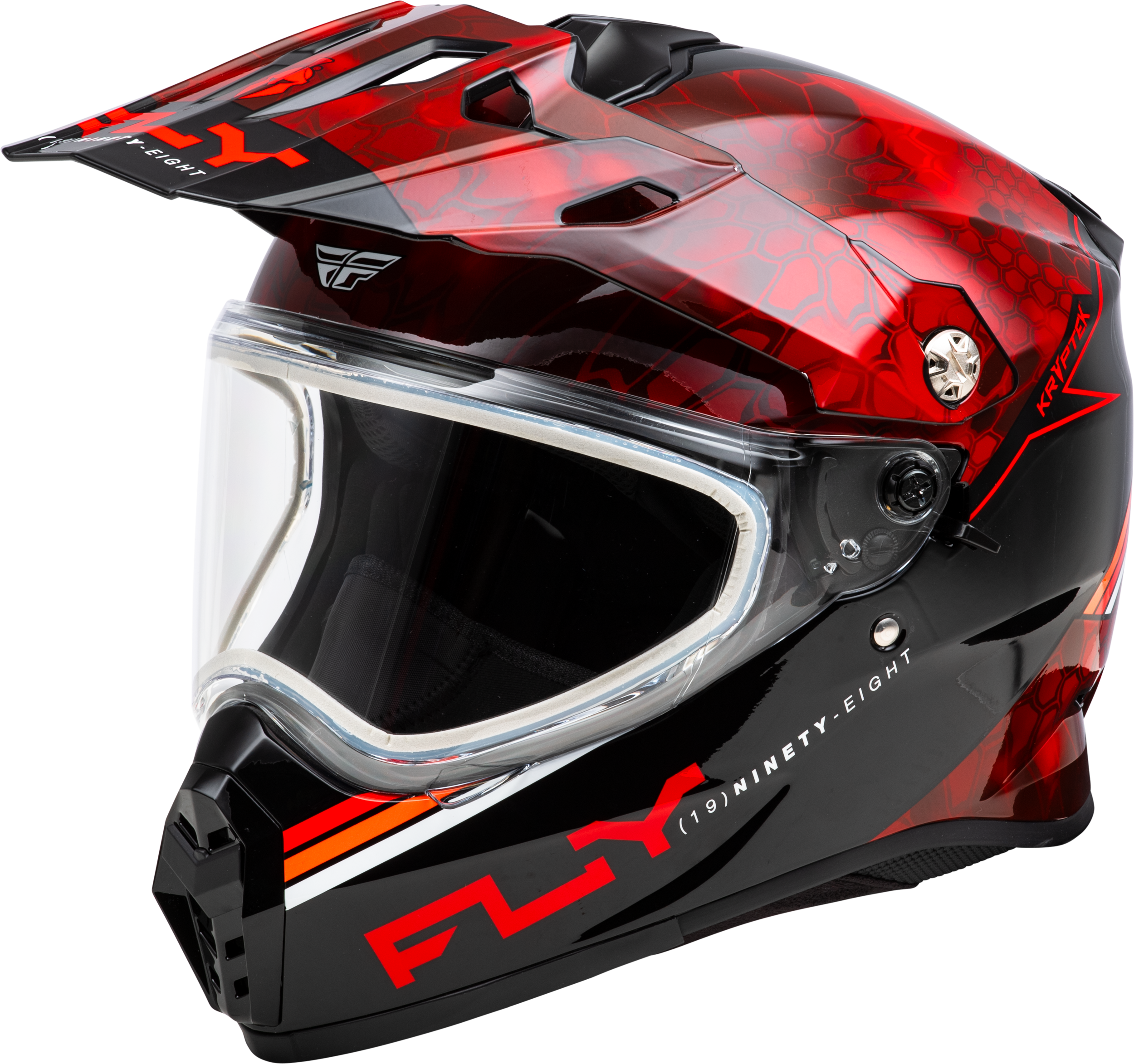 Trekker Cw Conceal Helmet Dual Shld Red/Black Xs