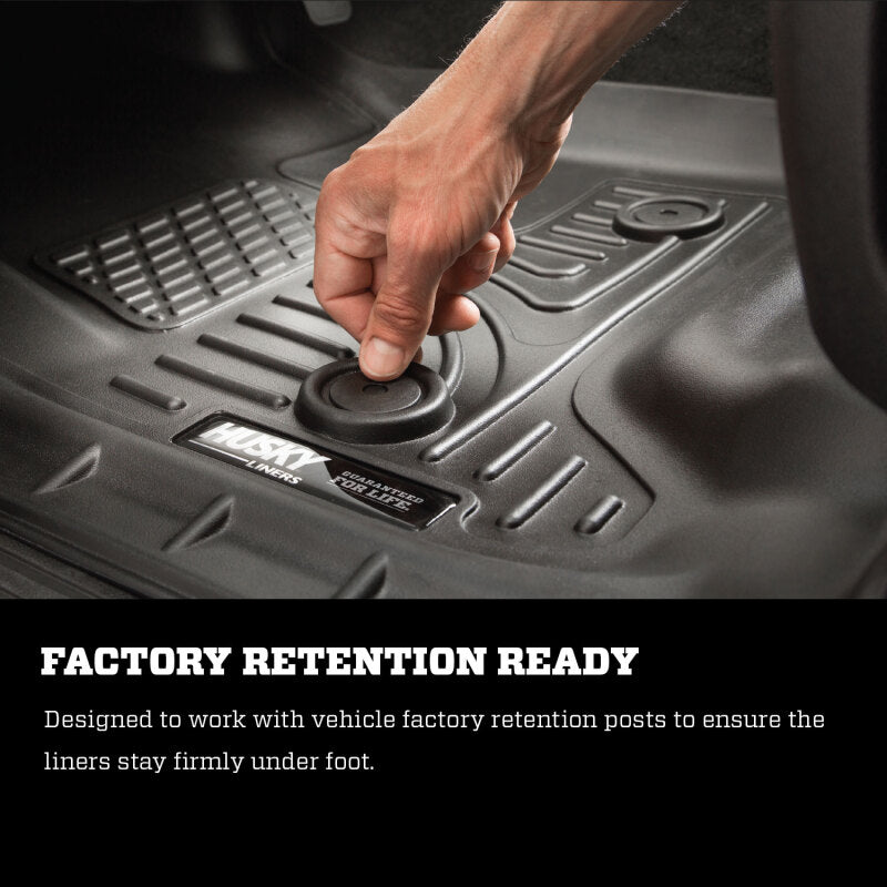 Husky Liners 2024 Toyota Tacoma CC/DC (Manual Trns) Weatherbeater Front & 2nd Seat Floor Liner - Blk
