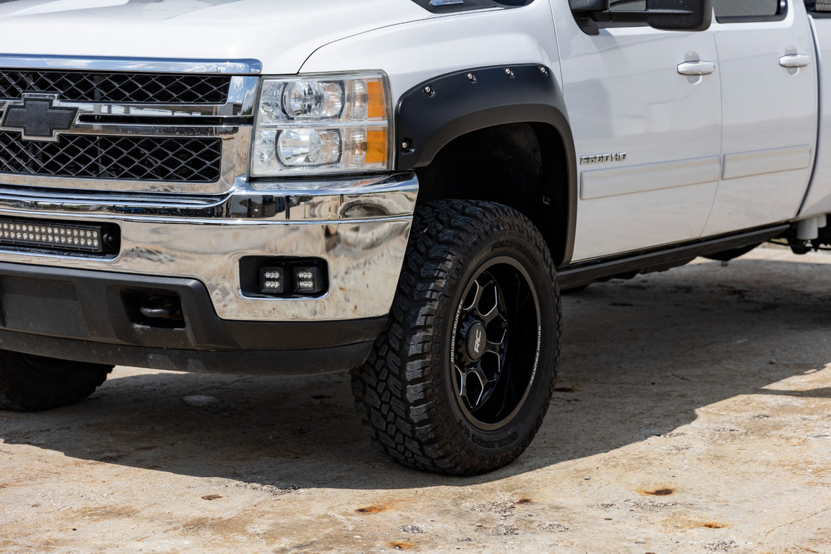Pocket Fender Flares | 6'7" & 8' Bed | Chevy Silverado 1500/2500HD/3500HD (07-14) | F-C10714B