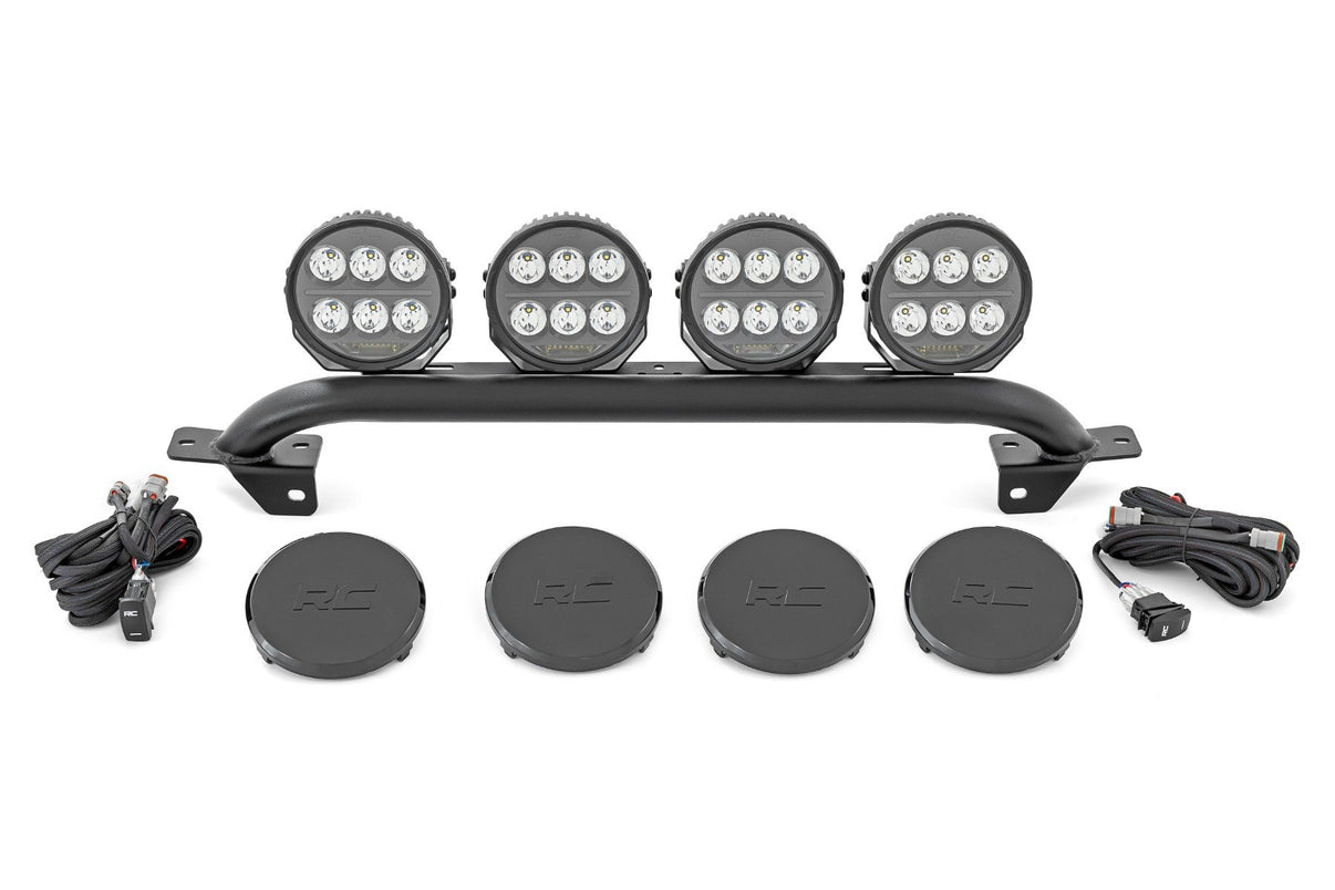 Light Bar Mount | 6.5 Inch Round LED (Quad) | OE Modular Steel | Ford Bronco (21-25) | 51137