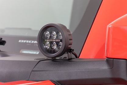 Rough Country | Black Series Round LED Light Pair | 3.5 Inch | Amber DRL | 70900A
