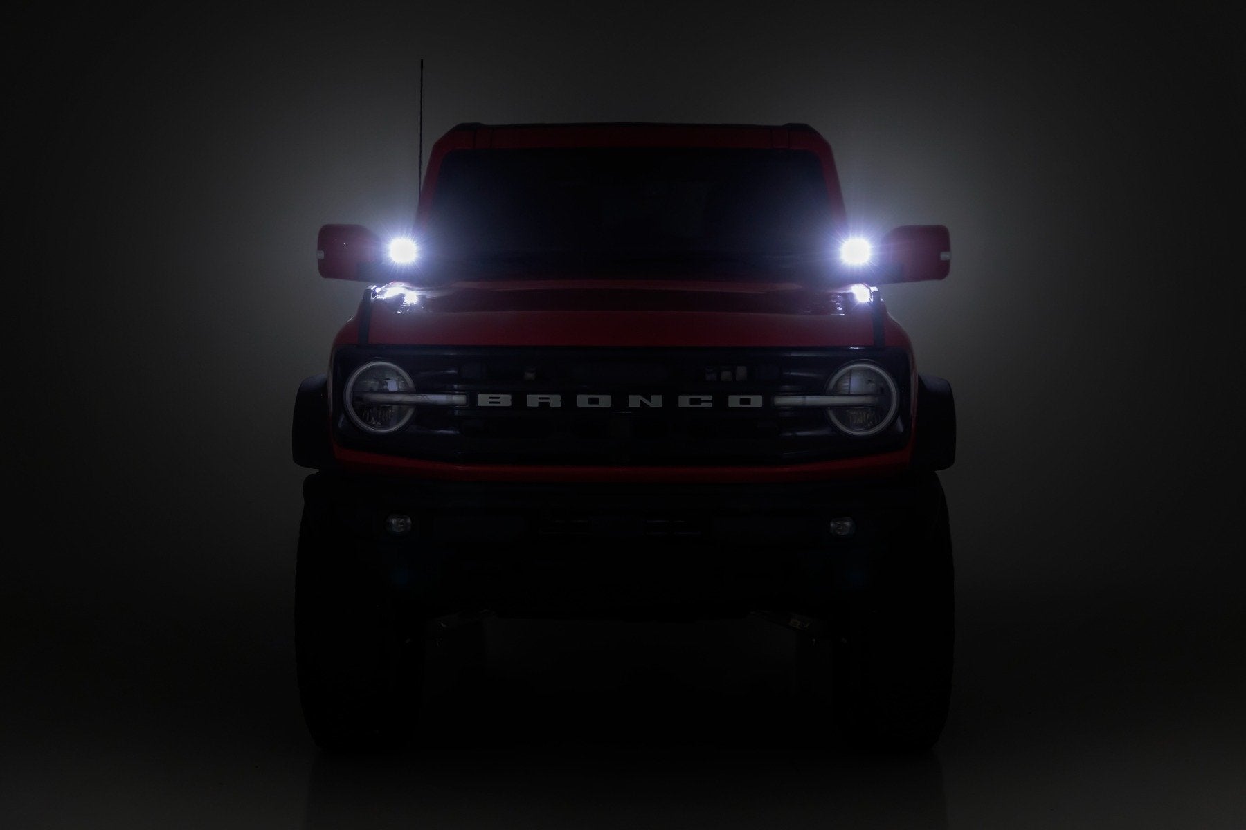 LED Light Kit | Ditch Mount | 3.5" Black Round Pair | Amber DRL | Ford Bronco (21-25) | 71078