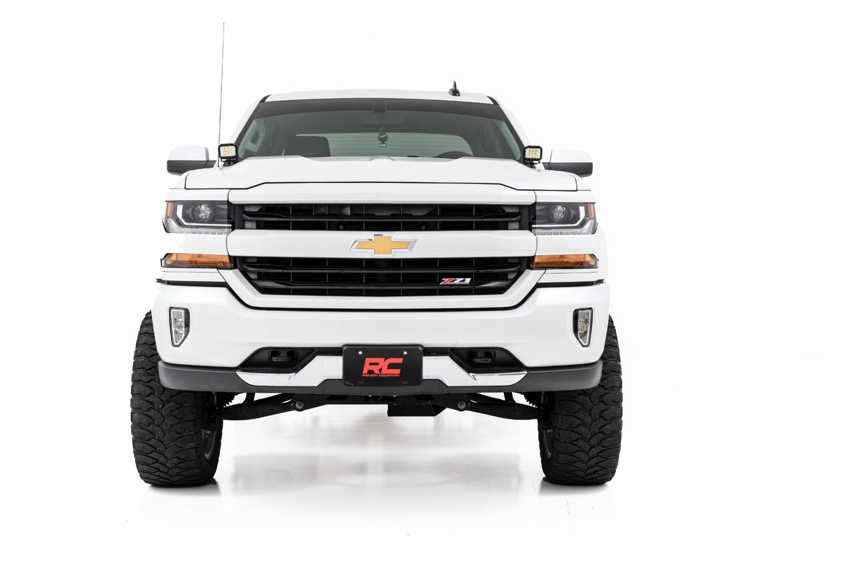 LED Ditch Light Kit | 2in Black Pair | Flood | Chevy/GMC 1500 (14-18 & Classic) | 71053