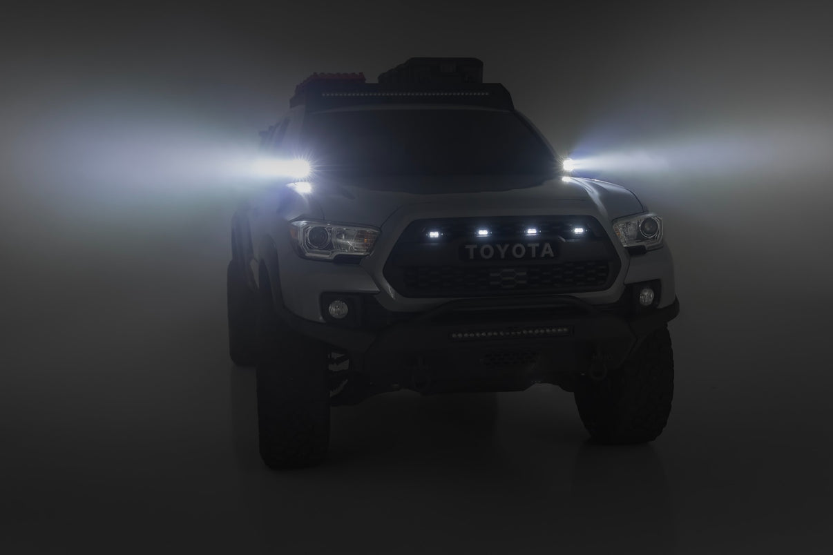 LED Light Kit | Ditch Mount | 2" Black Pair | White DRL | Toyota Tacoma (16-23) | 71082