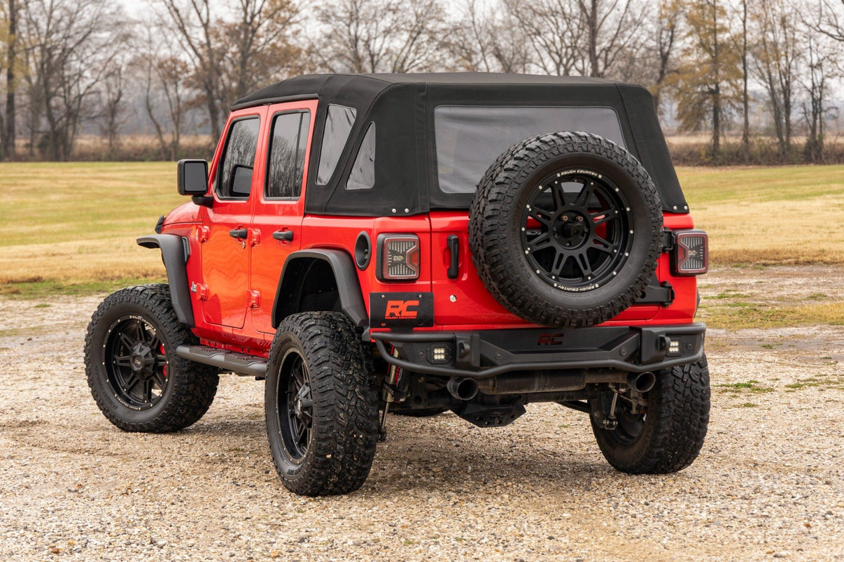 Oval Nerf Steps | 4 Door | Black | Jeep Wrangler Unlimited 4WD (2018-2025) | 21016