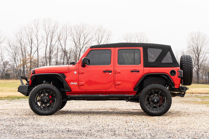 Oval Nerf Steps | 4 Door | Black | Jeep Wrangler Unlimited 4WD (2018-2025) | 21016