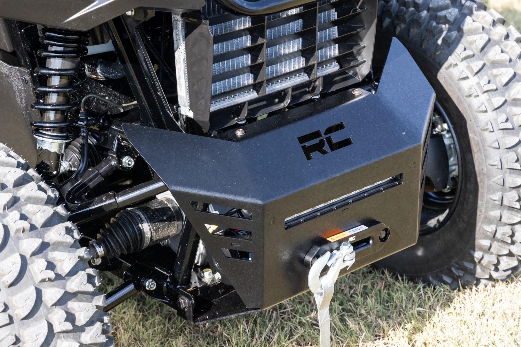 Winch Plate | 4500-LB Winch | 10" Black Slimline | Honda Pioneer 520 | 92079