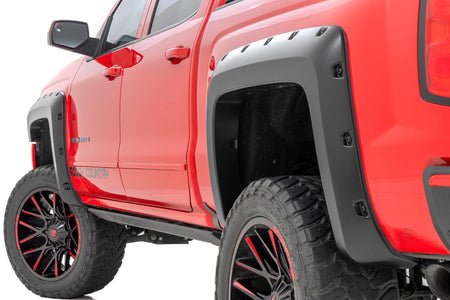 Pocket Fender Flares | 5'9" Bed | GAZ Summit White | Chevy Silverado 1500 (14-18 & Classic) | F-C11413A-GAZ
