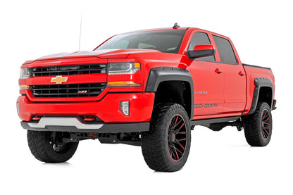 Pocket Fender Flares | 6'7" & 8' Bed | GAZ Summit White | Chevy Silverado 1500 (14-18)/2500HD (15-19) | F-C11412B-GAZ