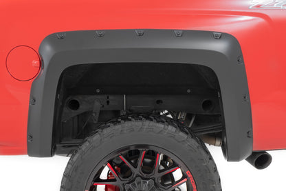 Rough Country | Pocket Fender Flares | 6'7" & 8' Bed | G7J Rainforest Green | Chevy Silverado 1500 (14-18)/2500HD | F-C11412B-G7J