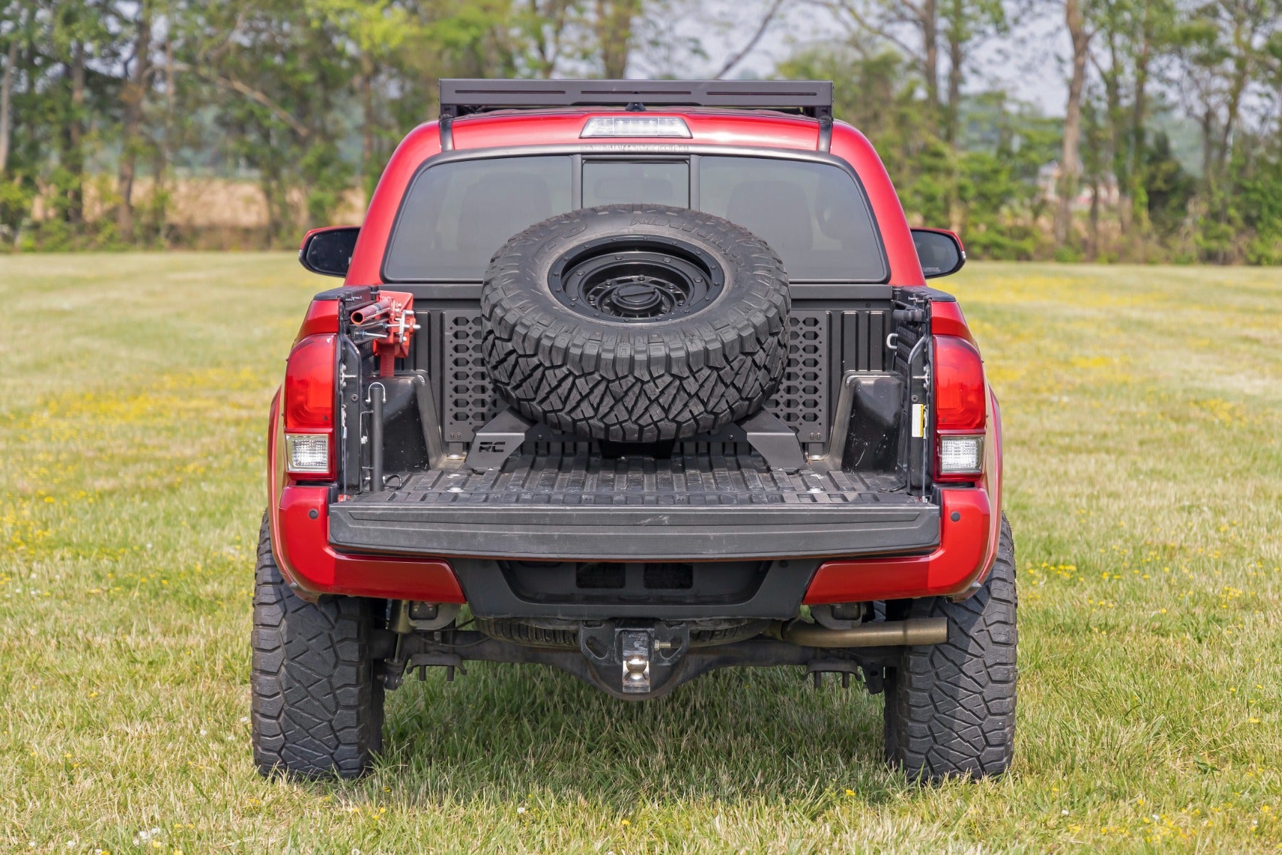 Bed Mount Spare Tire Carrier | Universal (5x5.5 6x5.5 6x135 & 5x5.0 Bolt Patterns) | 73110