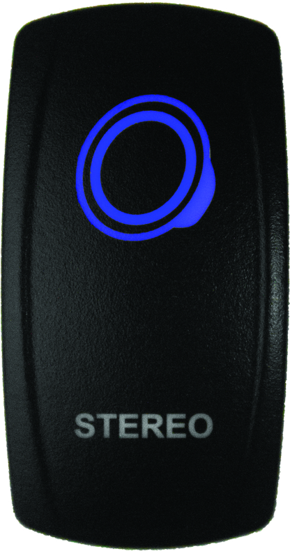 DragonFire Racing Lighted Switch Stereo On/Off Blue
