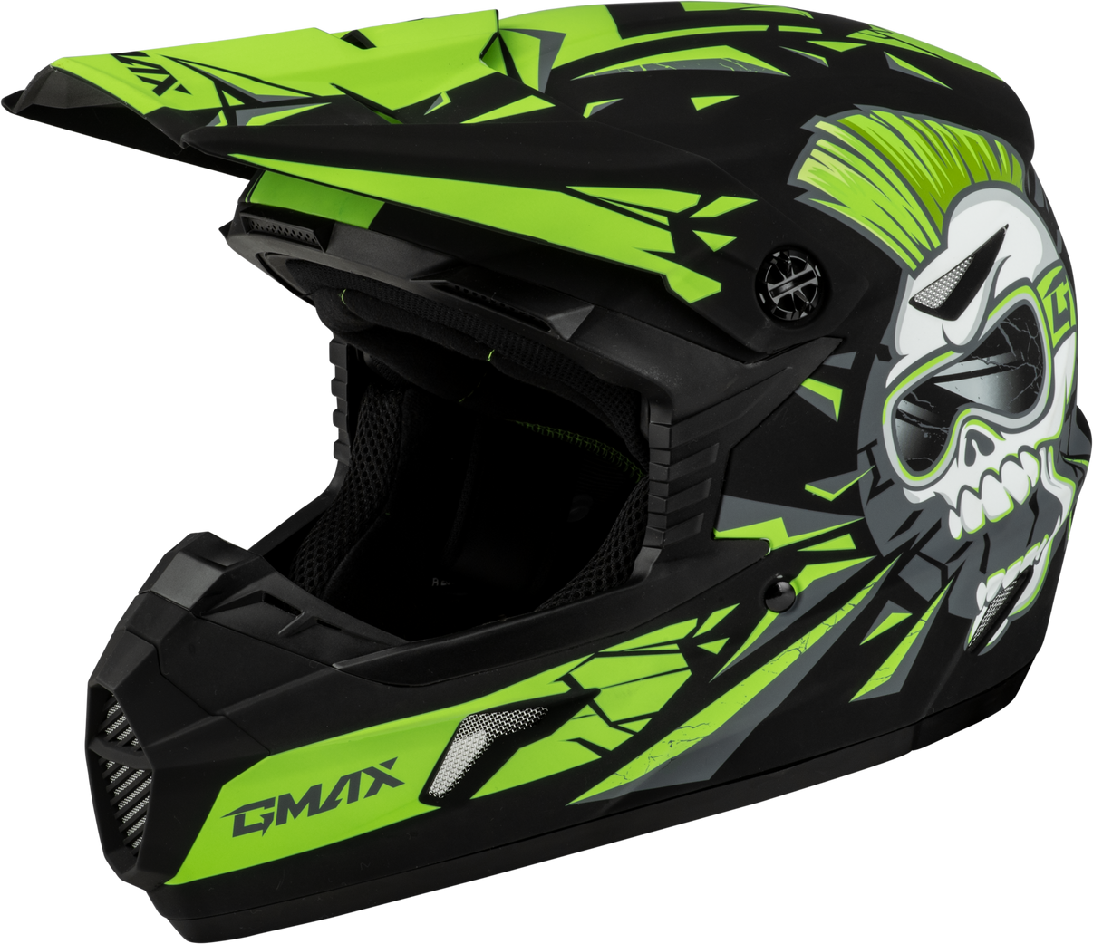 Youth Mx 46y Unstable Helmet Matte Black/Green Ys