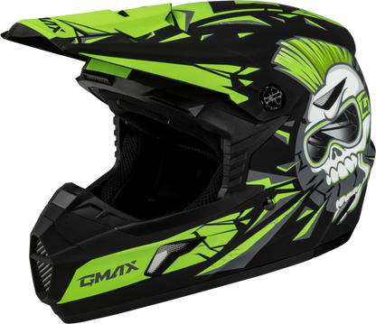 Youth Mx 46y Unstable Helmet Matte Black/Green Ys