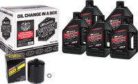 V Twin Syn Oil Change Kit M8 Black Filer