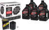 V Twin Syn Oil Change Kit M8 Black Filer
