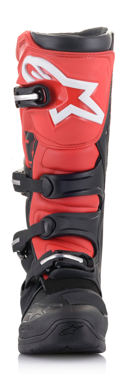 Alpinestars Tech 5 Boots Black/Red Size 12 - Advanced Motocross Footwear