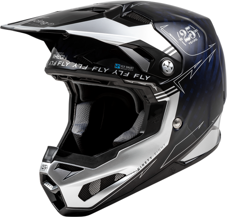 Youth Formula S Carbon Legacy Helmet Blue Carbon/Silver Yl