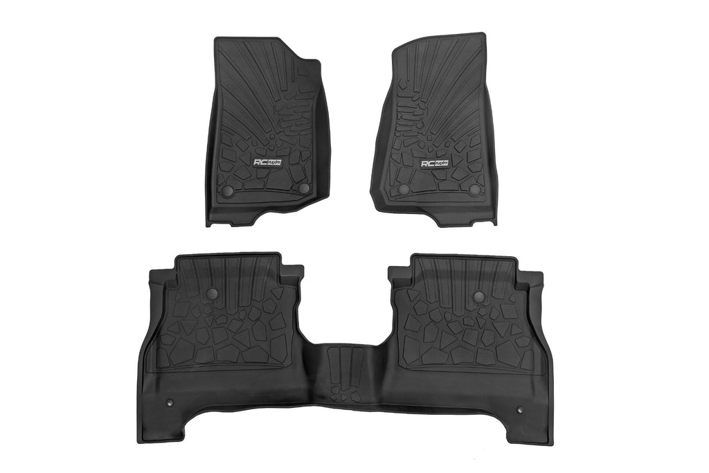 Flex-Fit Floor Mats | FR & RR | RR Lockable | Jeep Gladiator JT 4WD (20-25) | FF-61501