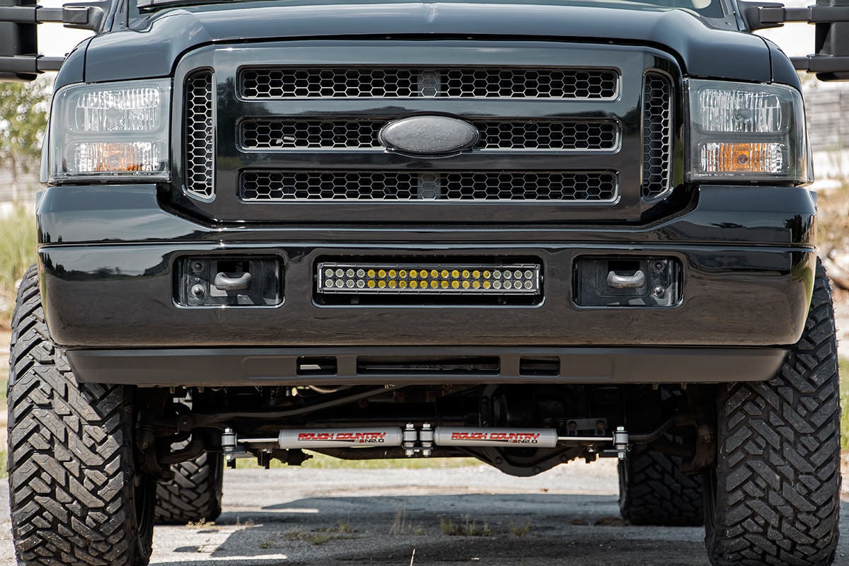 LED Light Kit | Bumper Mount | 2" Black Dual Row | White DRL | Ford F-250/F-350 Super Duty (05-07) | 70665DRL