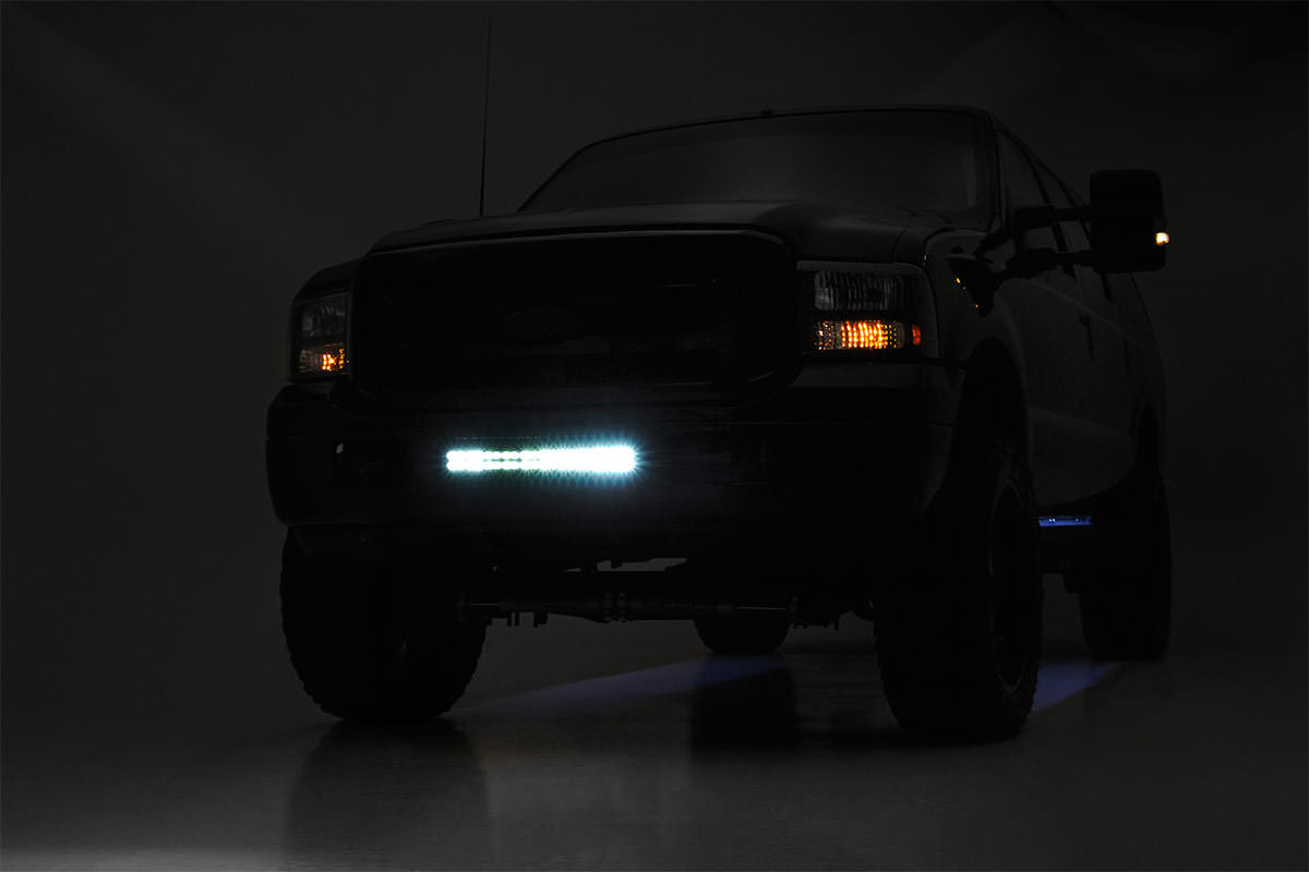 LED Light Kit | Bumper Mount | 2" Black Dual Row | Amber DRL | Ford F-250/F-350 Super Duty (05-07) | 70665DRLA