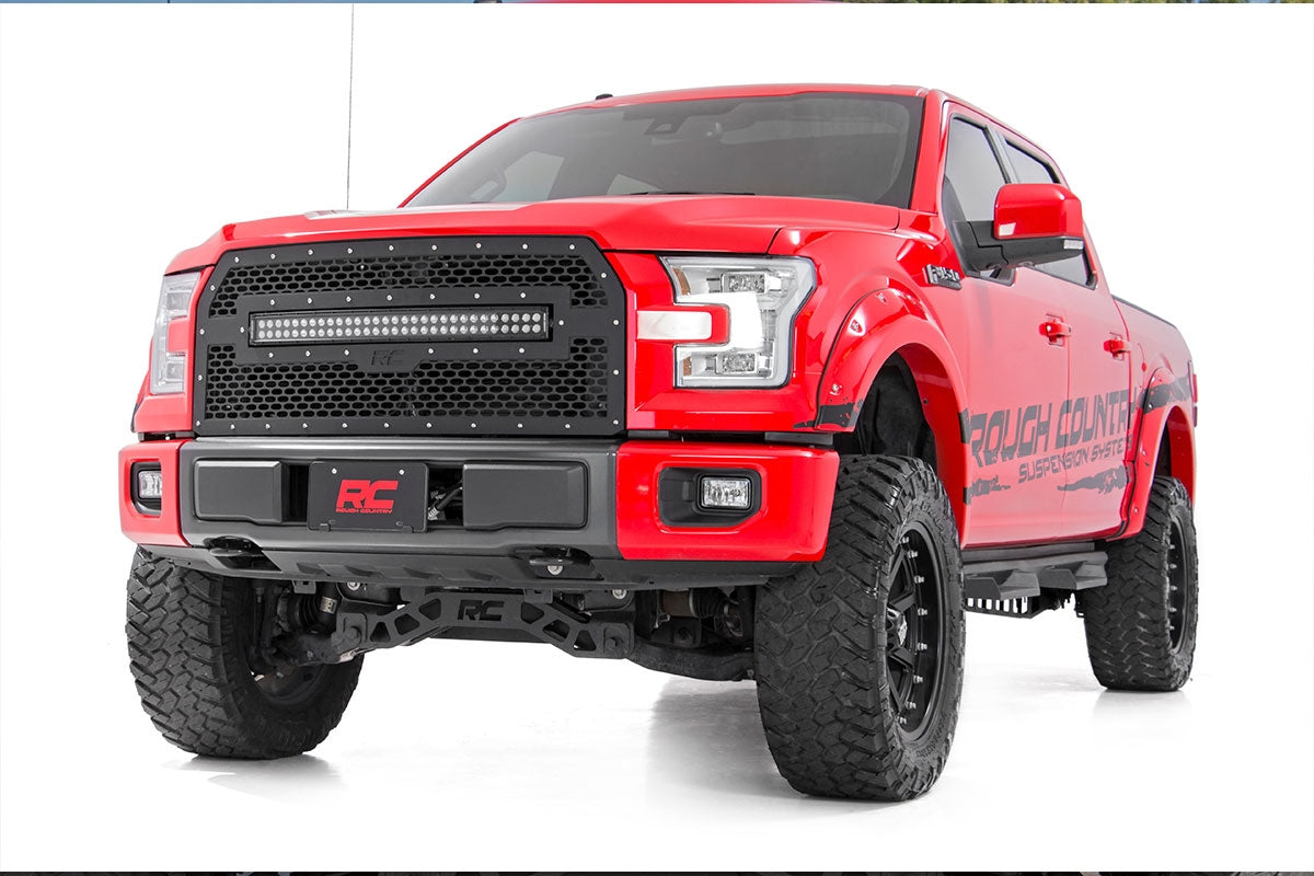 Mesh Grille | 30" Dual Row LED | Black Ser | Ford F-150 2WD/4WD (2015-2017) | 70193DRL