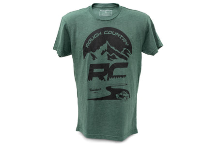 Rough Country | Rough Country T-Shirt | RC Mountains | Forest Green | LG | 84094LG