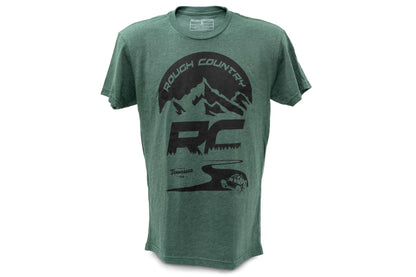 Rough Country | Rough Country T-Shirt | RC Mountains | Forest Green | 2XL | 840942XL